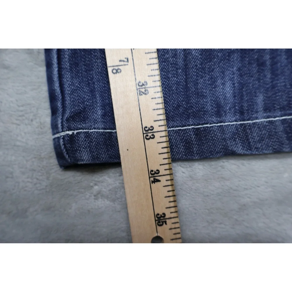 Southpole Jeans Men 34x33 Dark Wash Blue Contrast Denim Straight Relax Boot Y2K‎